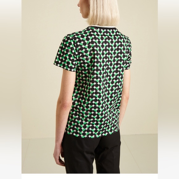 SOLD! MARELLA MAXMARA Labeled as Intrend Green Geometric T-shirt Size:L NWT - Picture 3 of 13